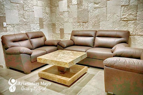 mesas de centro de mármol café tabaco