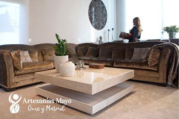 mesa de centro de mármol fiorito