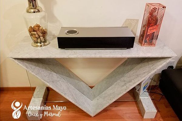 mesa de centro auxiliar en mármol